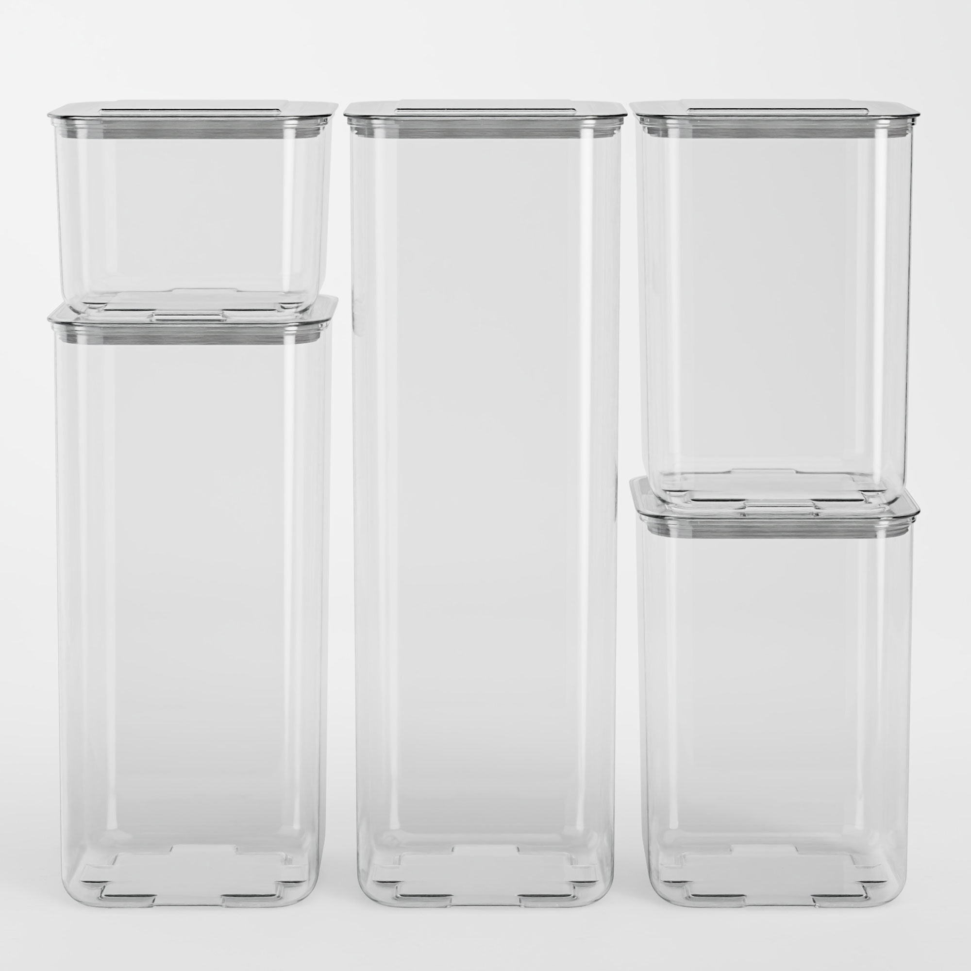 Kvadratiska Förvaringsburkar 5 pack