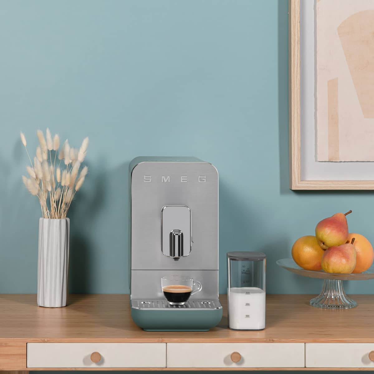 Helautomatisk espressomaskin, emerald green
