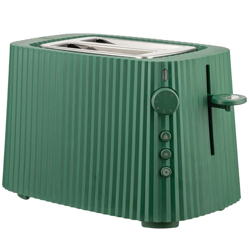 Plissé brödrost 2 skivor, grön