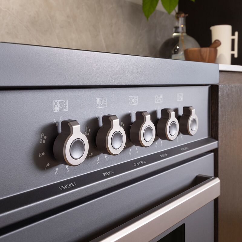 Professional induktionskomfur med trippel-ovn, 100 cm, mat sort