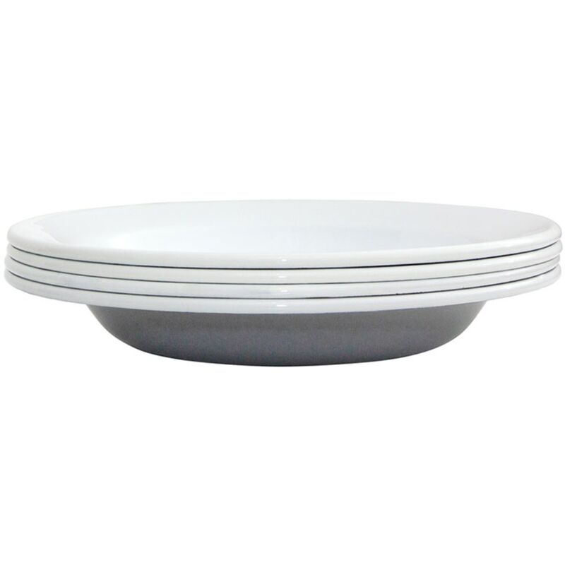 Syvä lautanen 22 cm 4 kpl, Harmaa