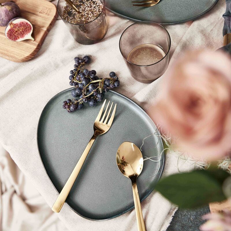 RAW Organic frokosttallerken, 24x21 cm, northern green