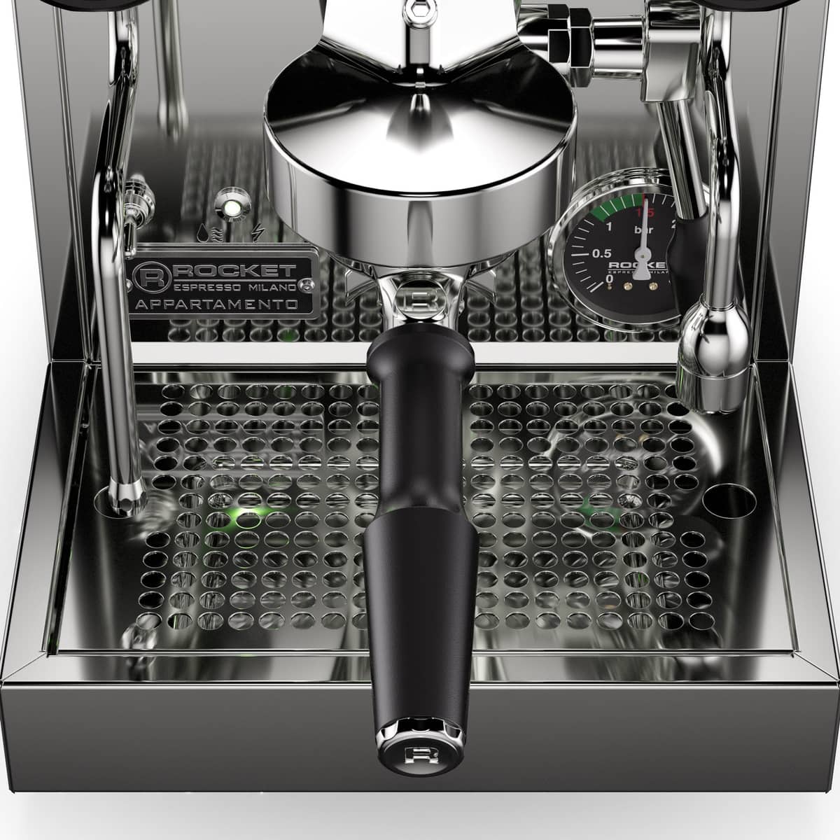 Appartamento TCA espressomaskine, krom/hvid