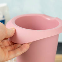 Blandskål 1 liter, rosa/vit