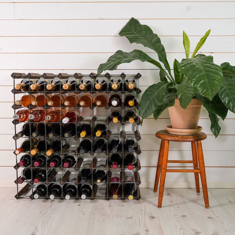 Vinreol Saml-Selv Mørk Eg 72 flasker