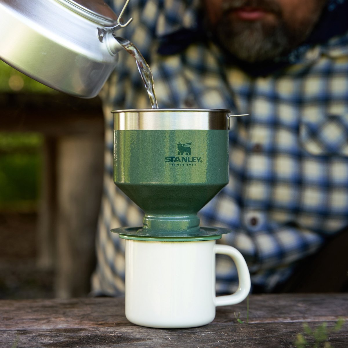Perfect-Brew Pour Over kahvinsuodatin 0,6 litraa, Hammertone green