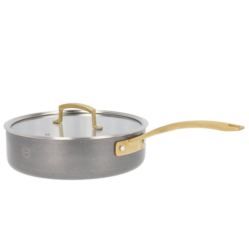 traktörpanna med lock 24 cm, rostfritt stål