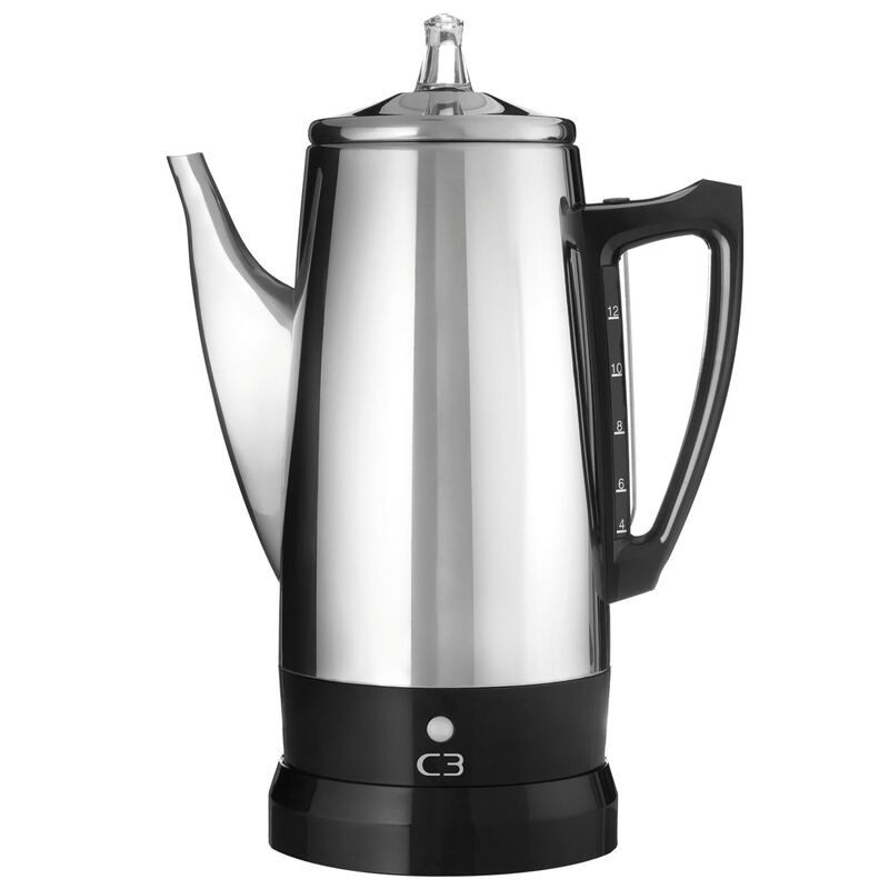 Original perkolator 12 koppar, rostfritt stål