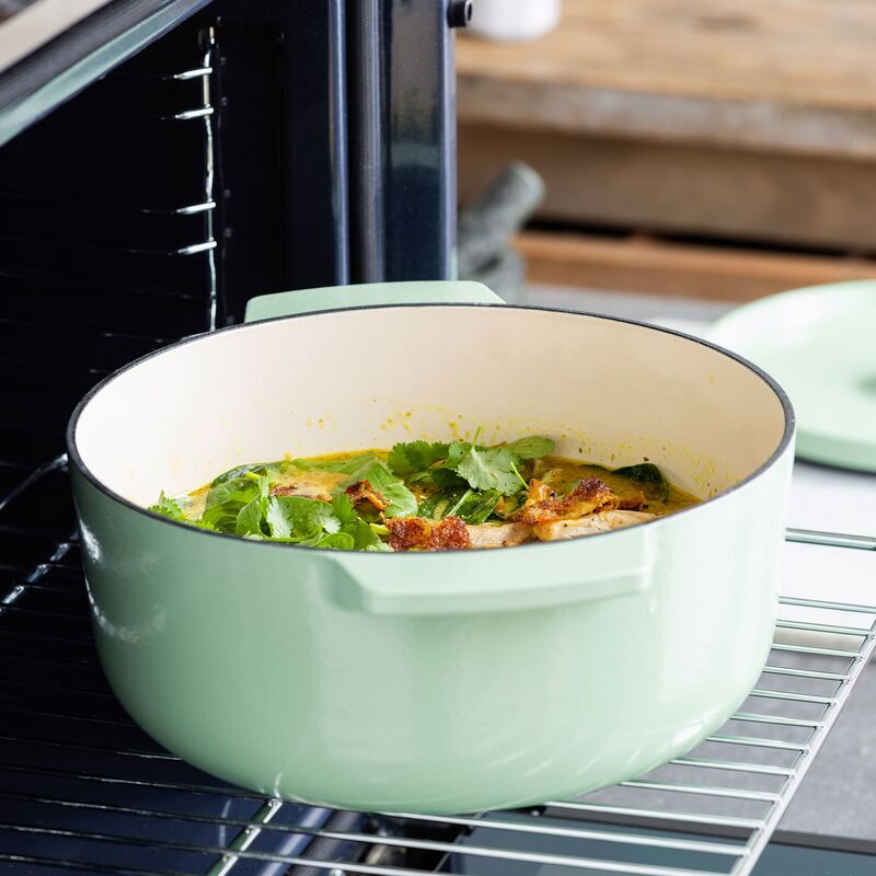 Støpejernsgryte 26 cm/5,2 liter, pistachio