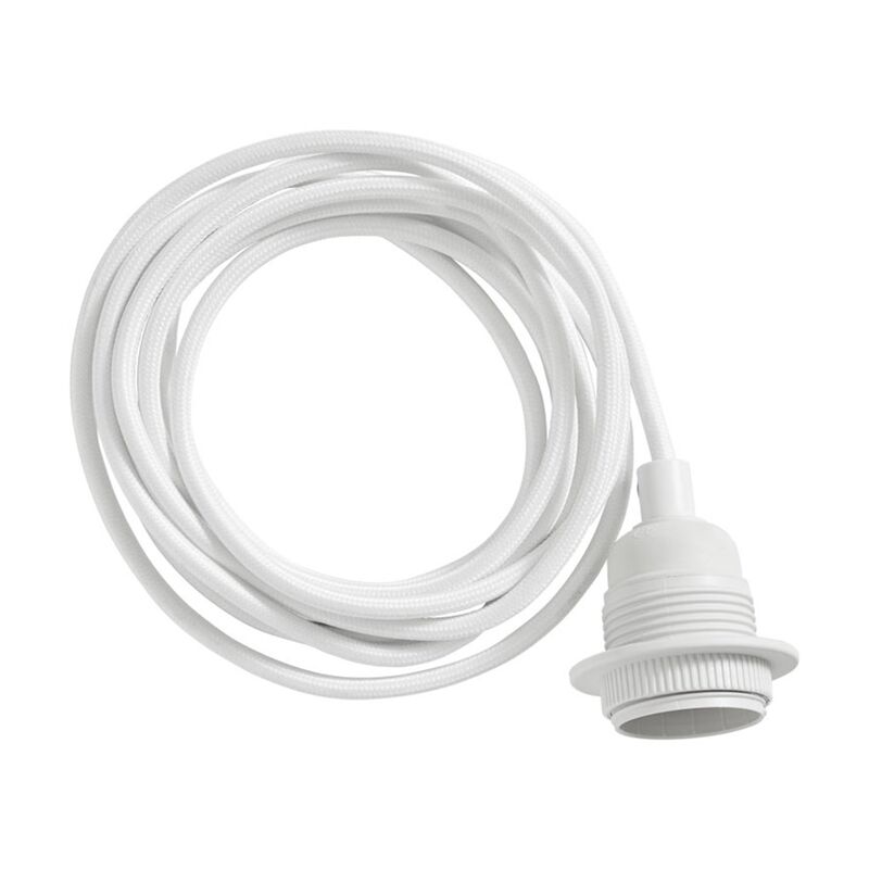 Johto pistokkeella, valkoinen