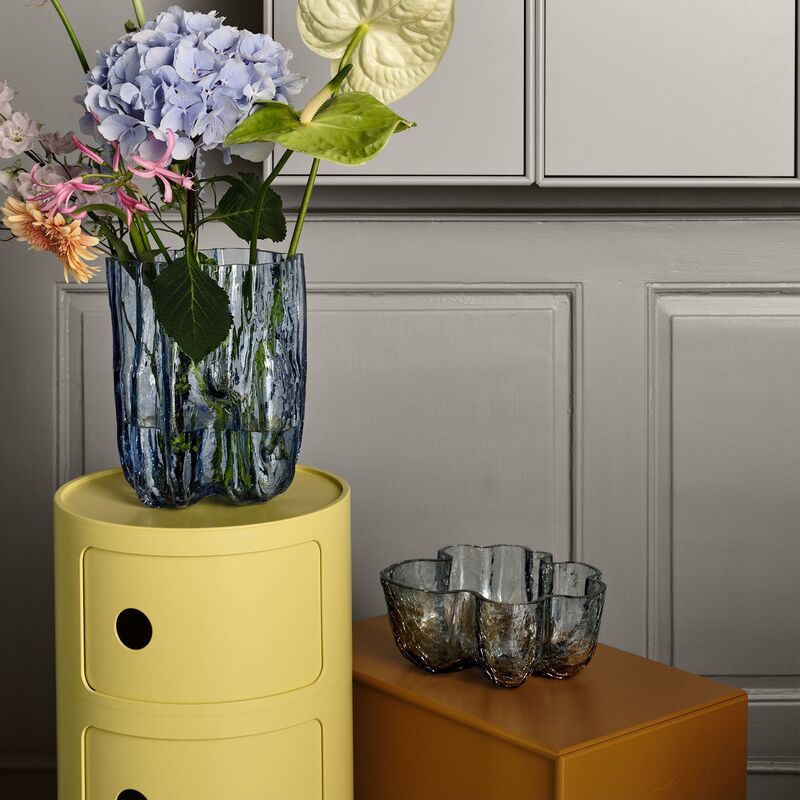 Crackle kulho 250 mm, circular glass