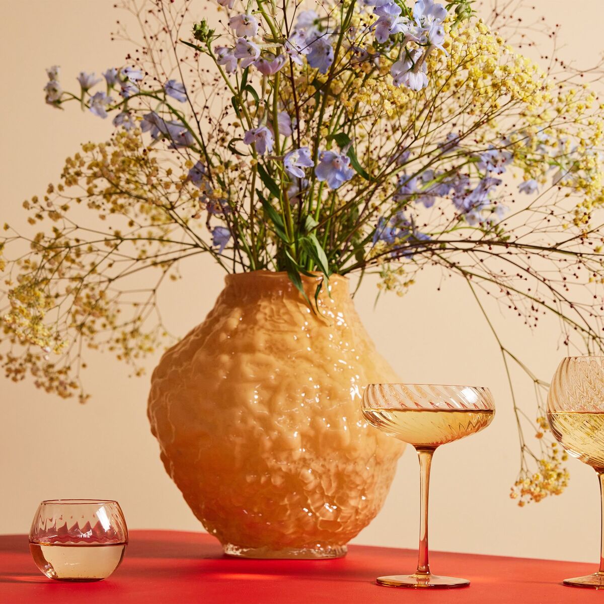 Corallo vase 26 cm, gul