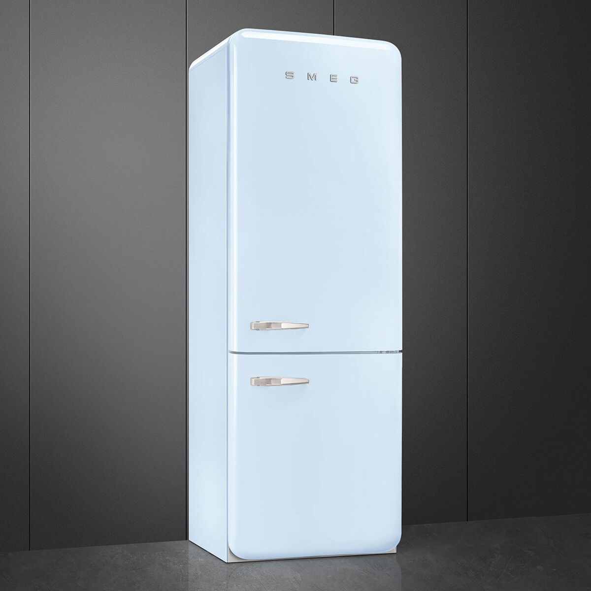 Smeg FAB38RPB6 högerhängd kyl/frys 70 cm, pastellblå