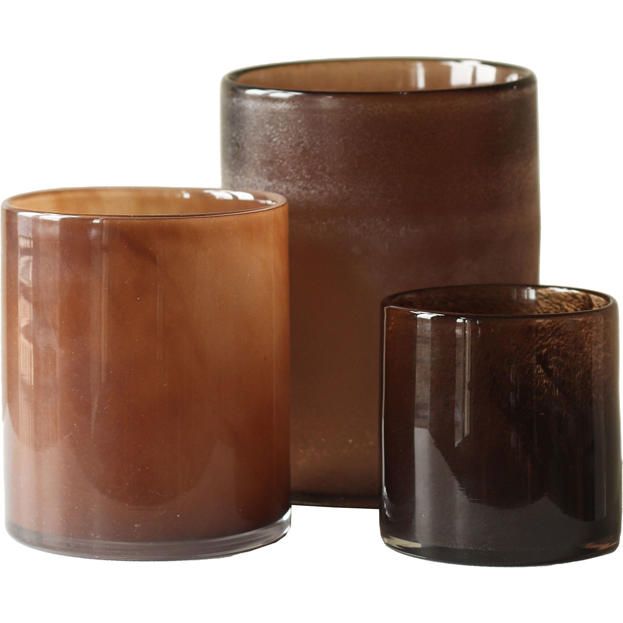 Tell me more Frost & Lyric fyrfadsstager, brun, 3 stk.