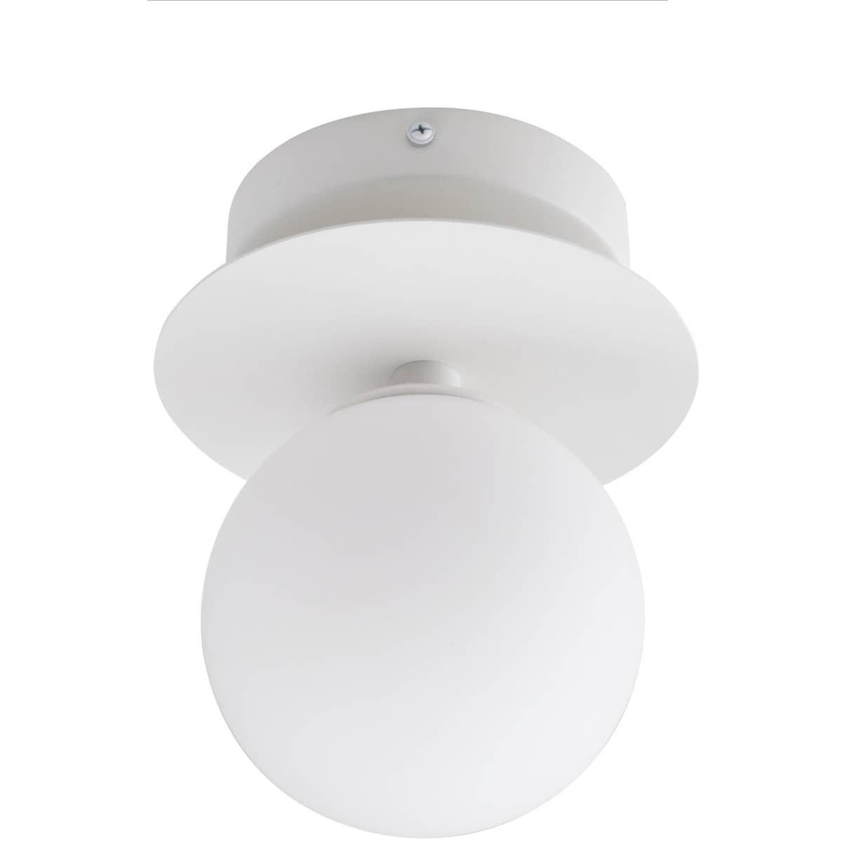 Art Deco IP44 vägglampa/plafond, vit