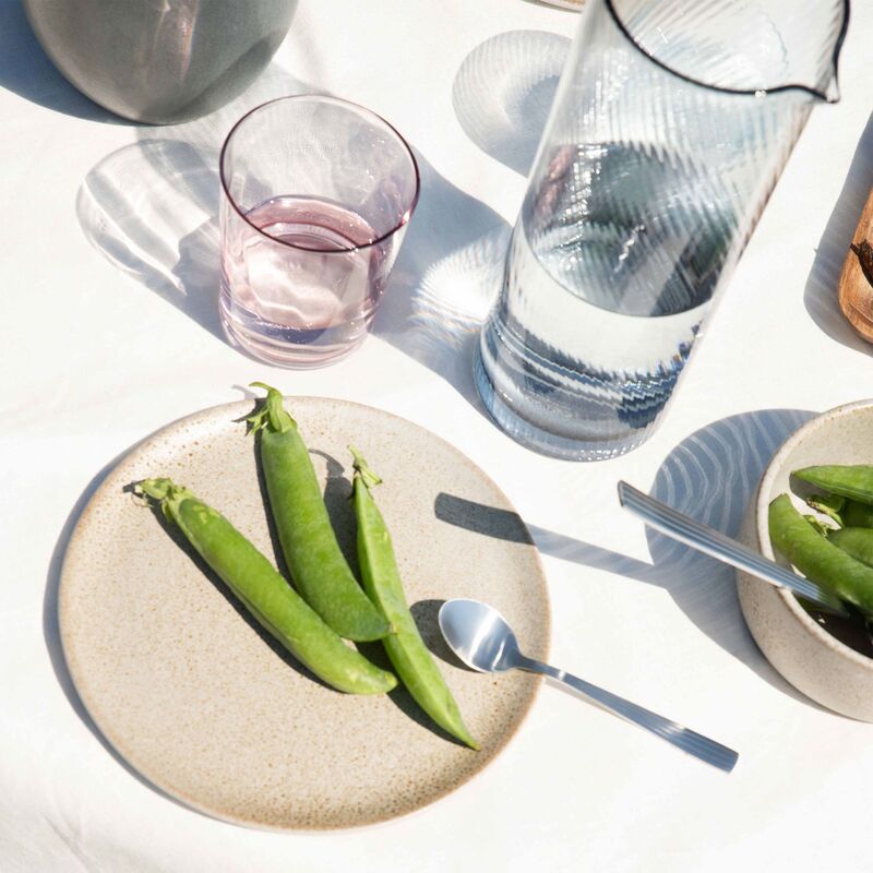 desserttallrik, sandy beige