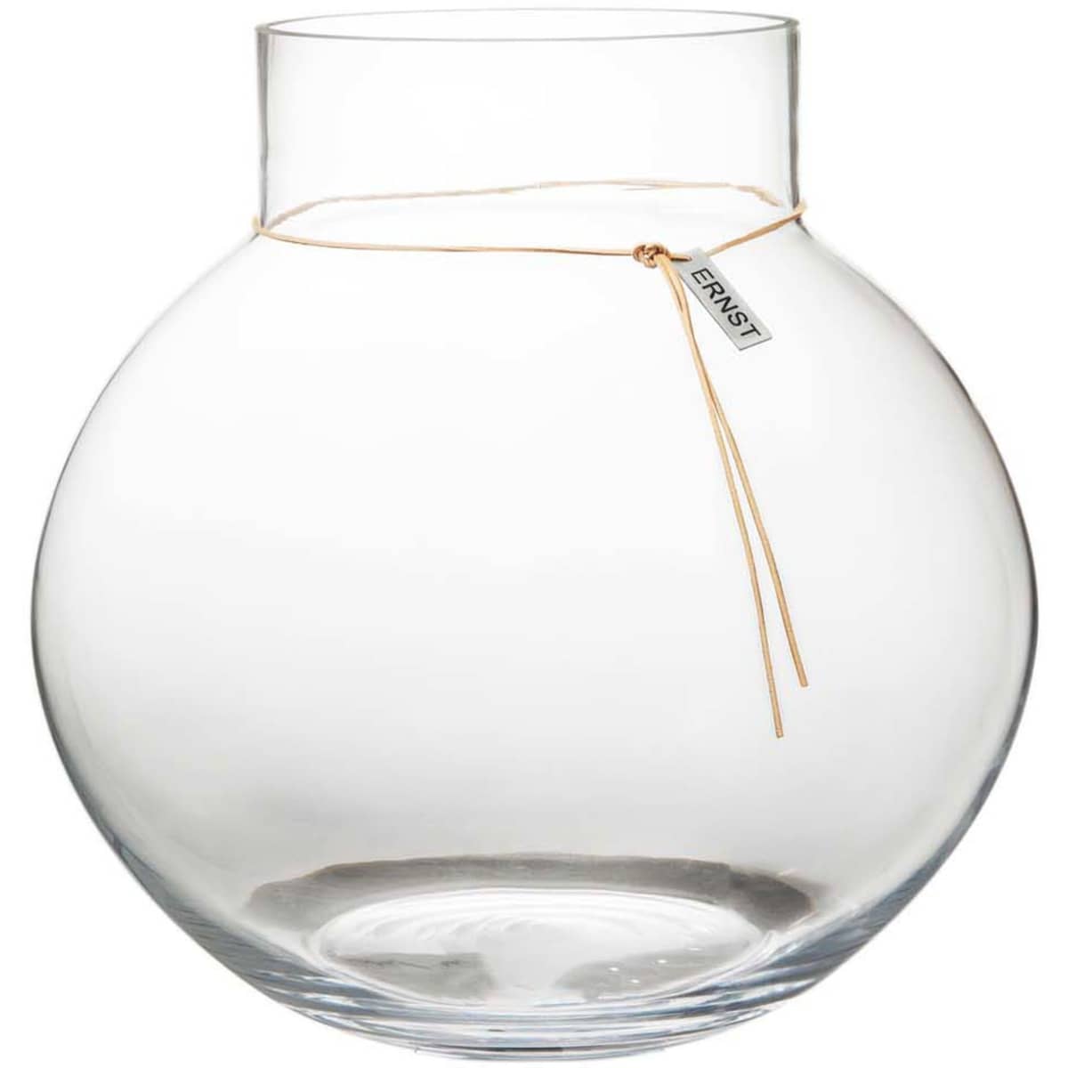 Rund glasvase Ø30 cm.