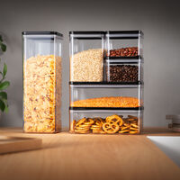 Canteen oppbevaringsbokser 6 deler, svart