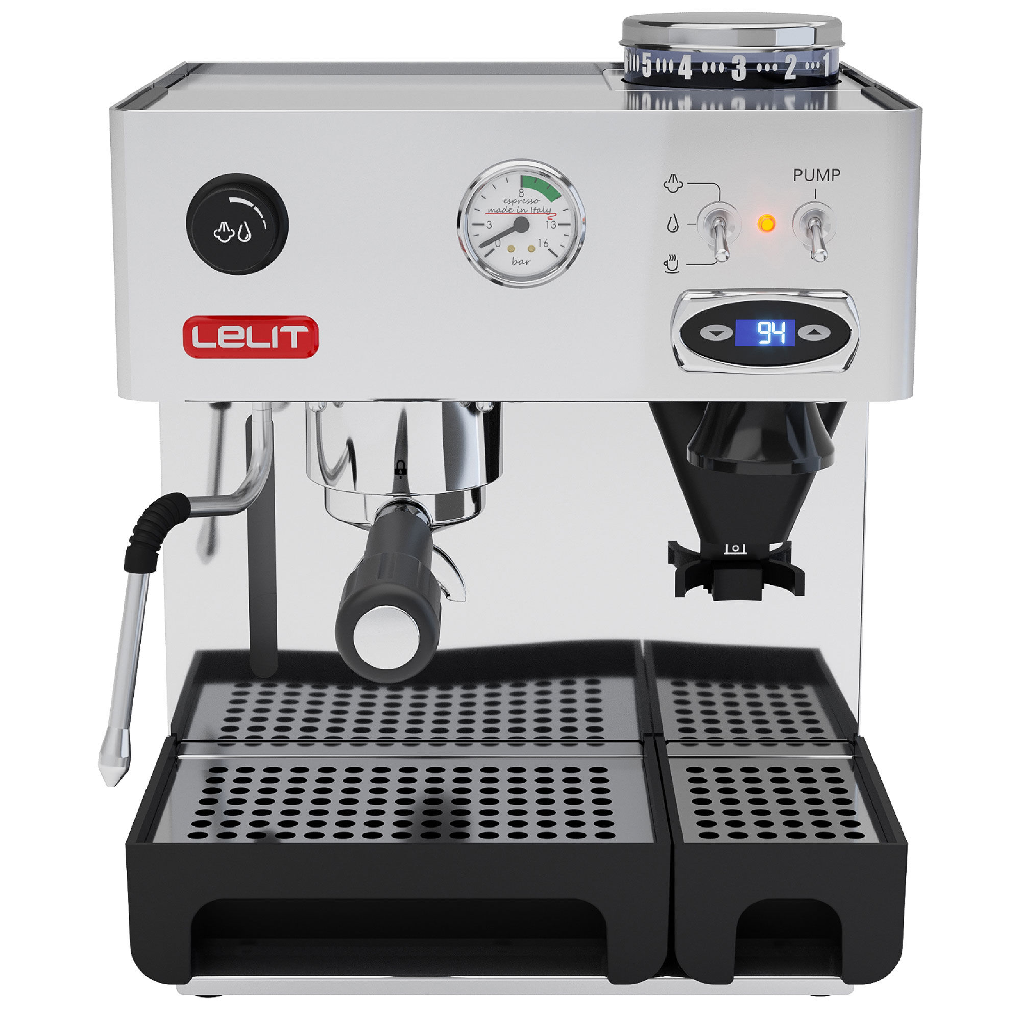 Lelit PL042TEMD Anita espressomaskin, rostfritt stål