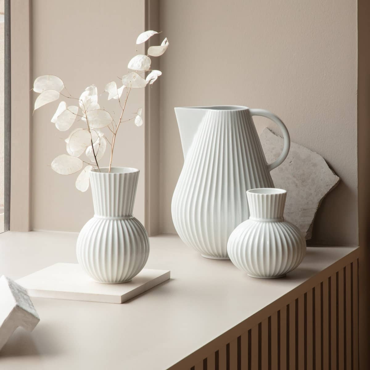 Tura vase, 14,5 cm, hvid