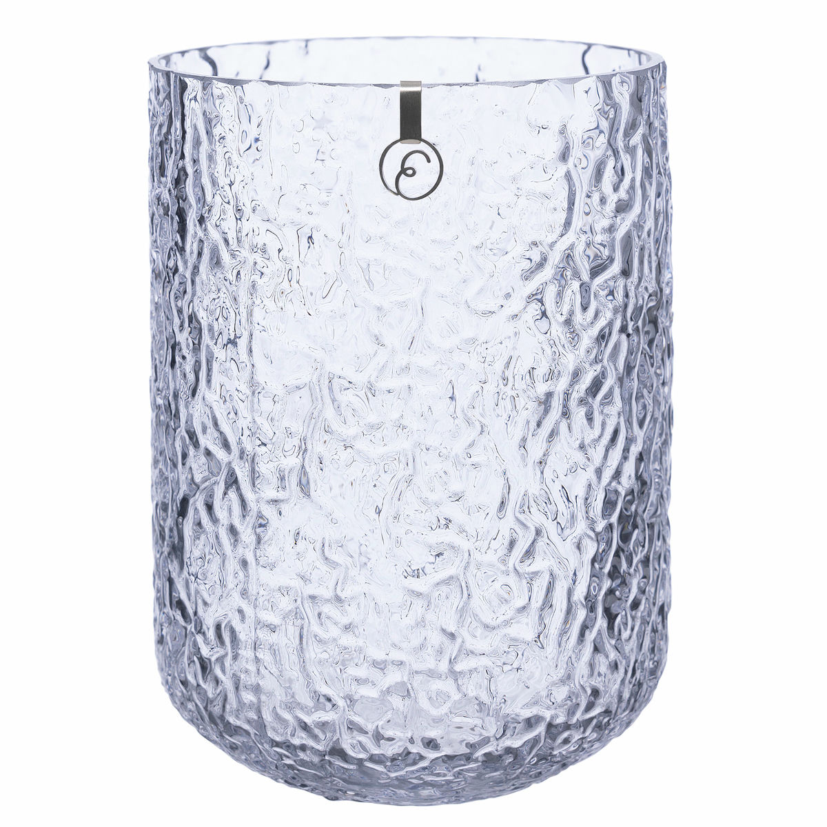 Glasvas 18 cm, mönstrat glas