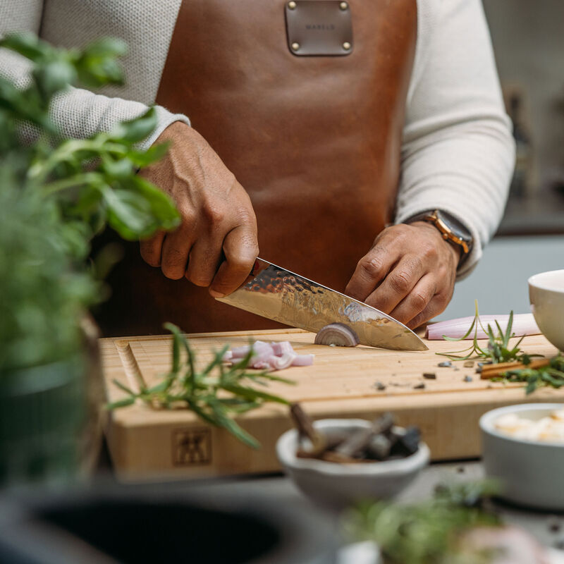 Läderförkläde, cognac
