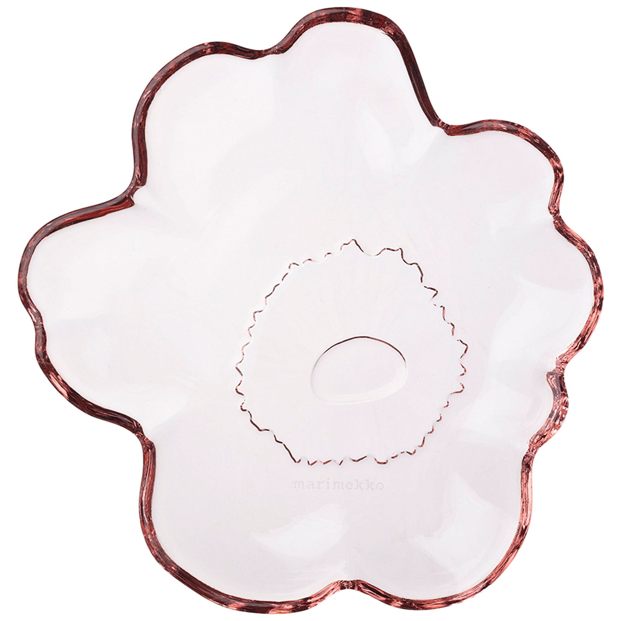 Marimekko Unikko tallerken 13 cm, rosa glas