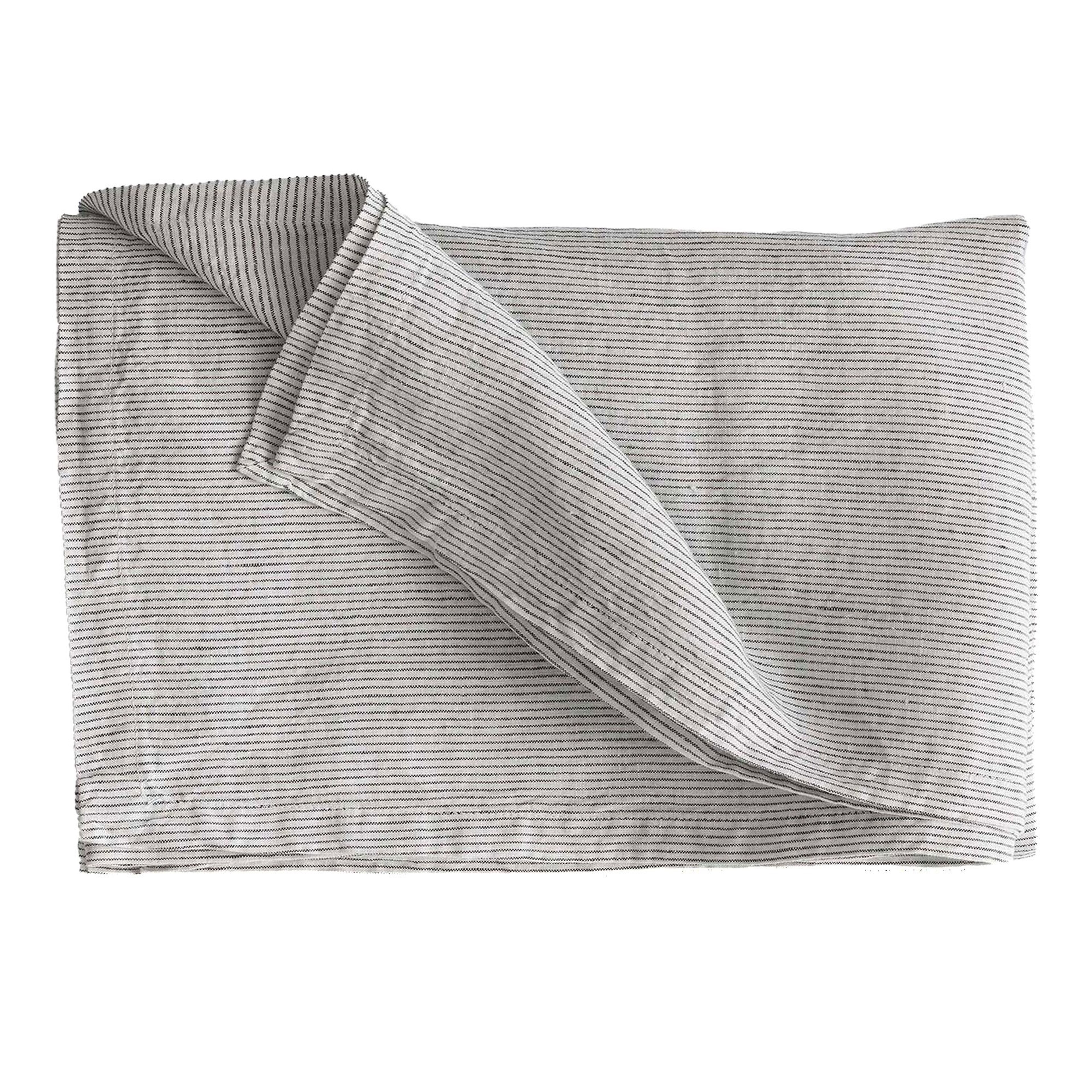 Bordsduk i linne 145x330 cm, pinstripe