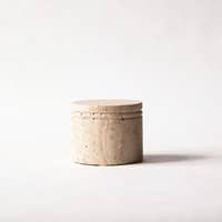 Travertine opbevaringskrukke 11,5 cm