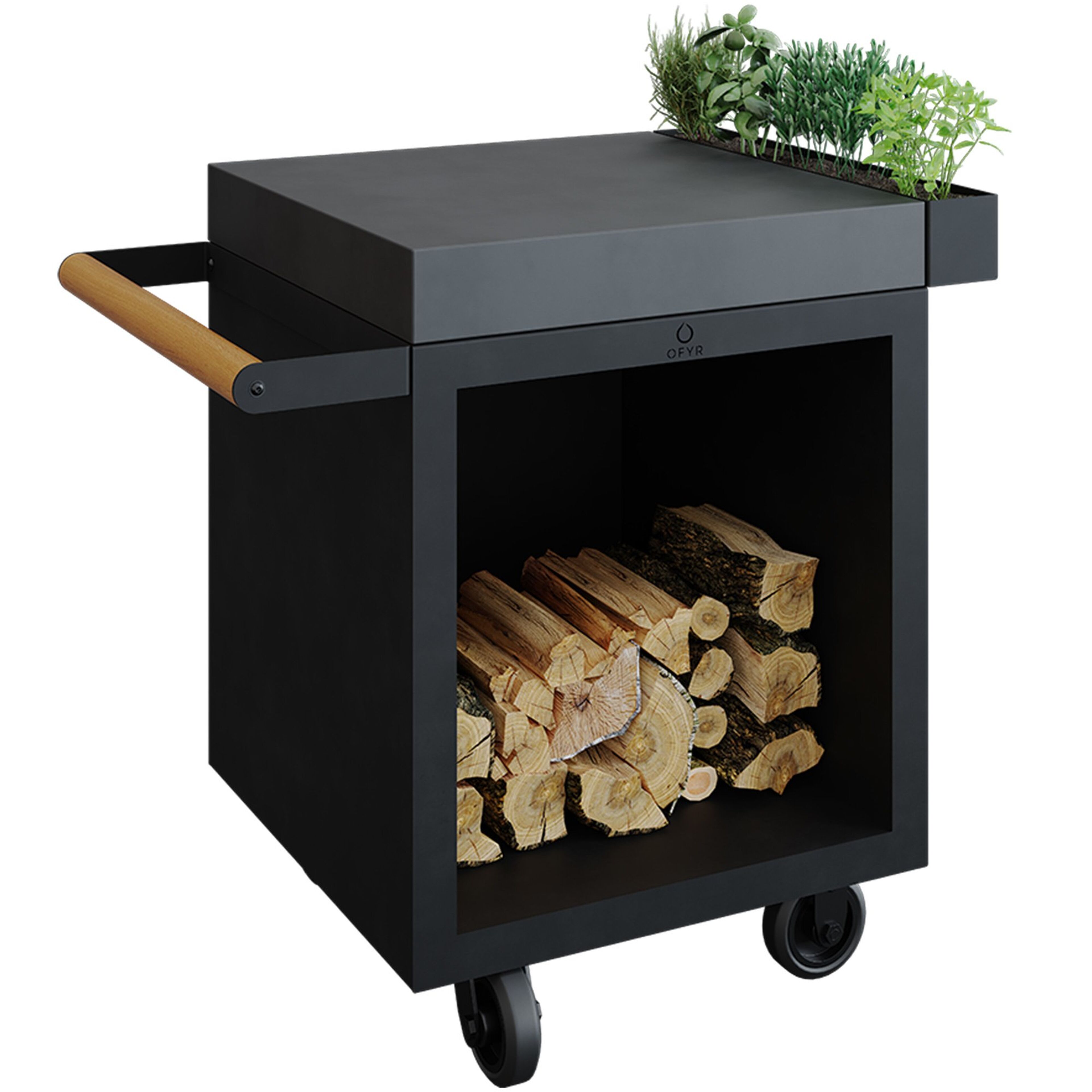 Arbetsbord till utekök 65 PRO CD, svart