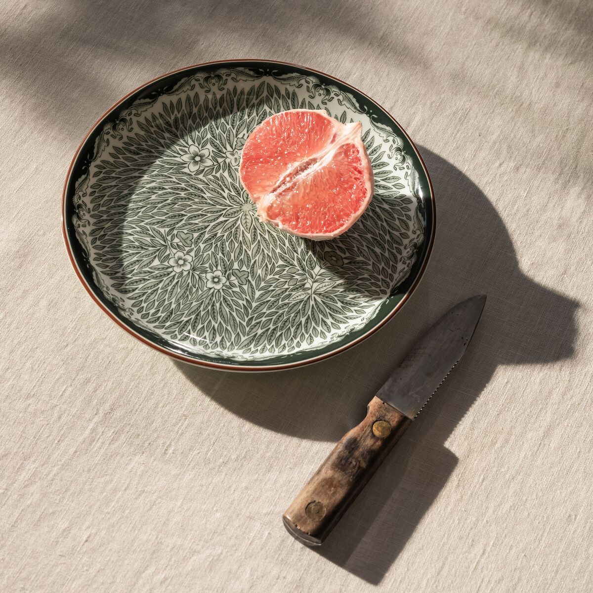 Ostindia Floris tallerken 20 cm, grøn