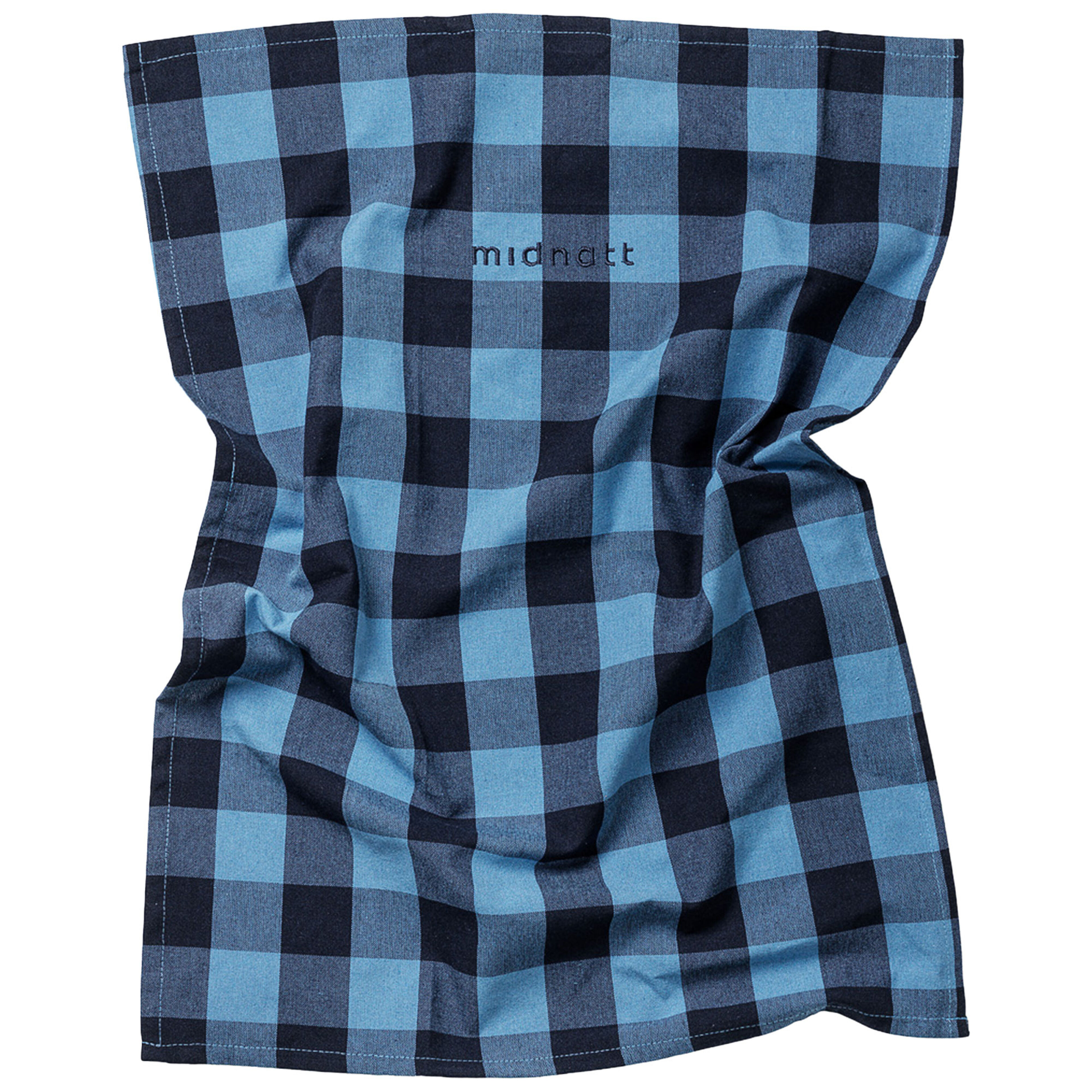 Midnatts Kjøkkenhåndkle, blårutete