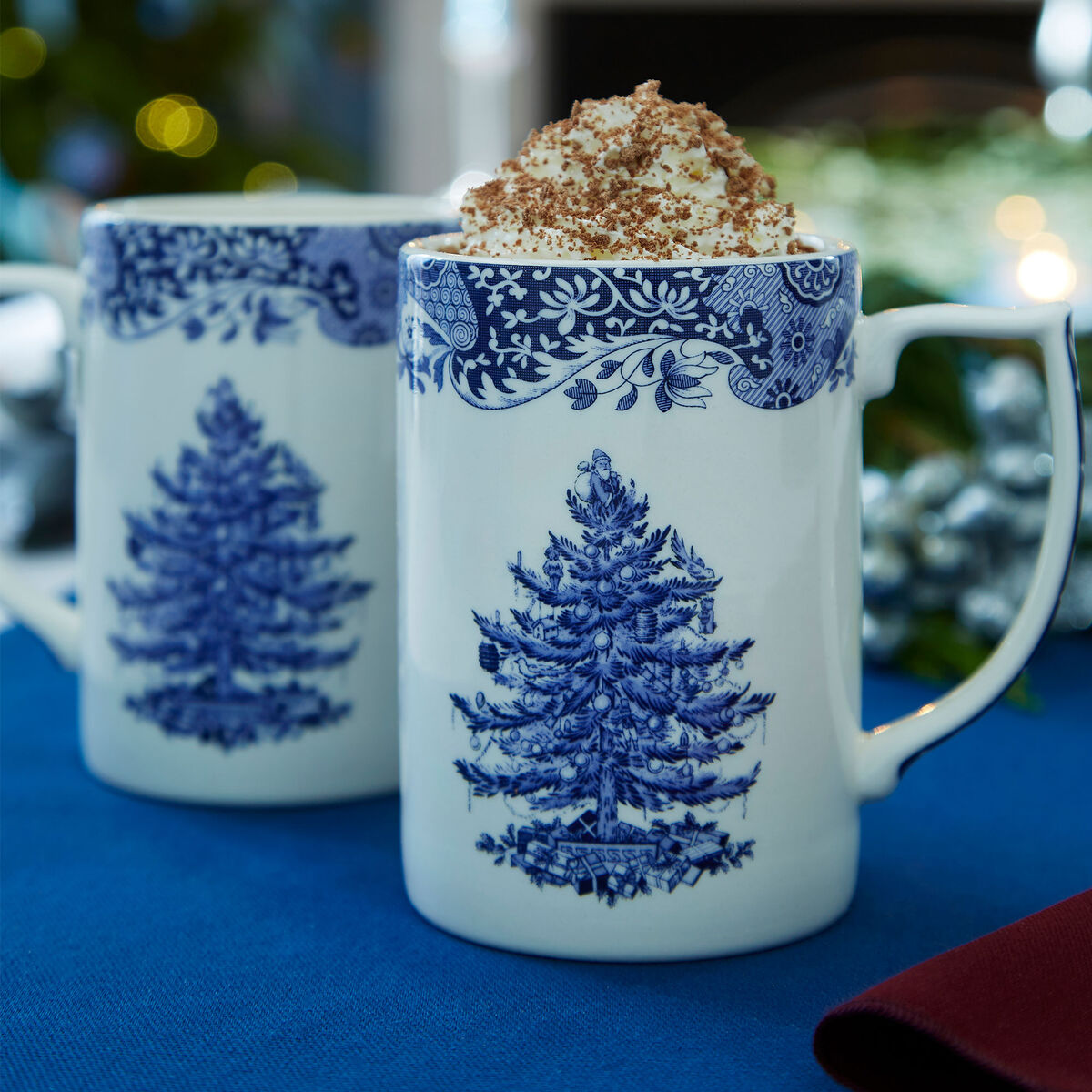 Spode Blue Italian Christmas Tree Krus 35 cl