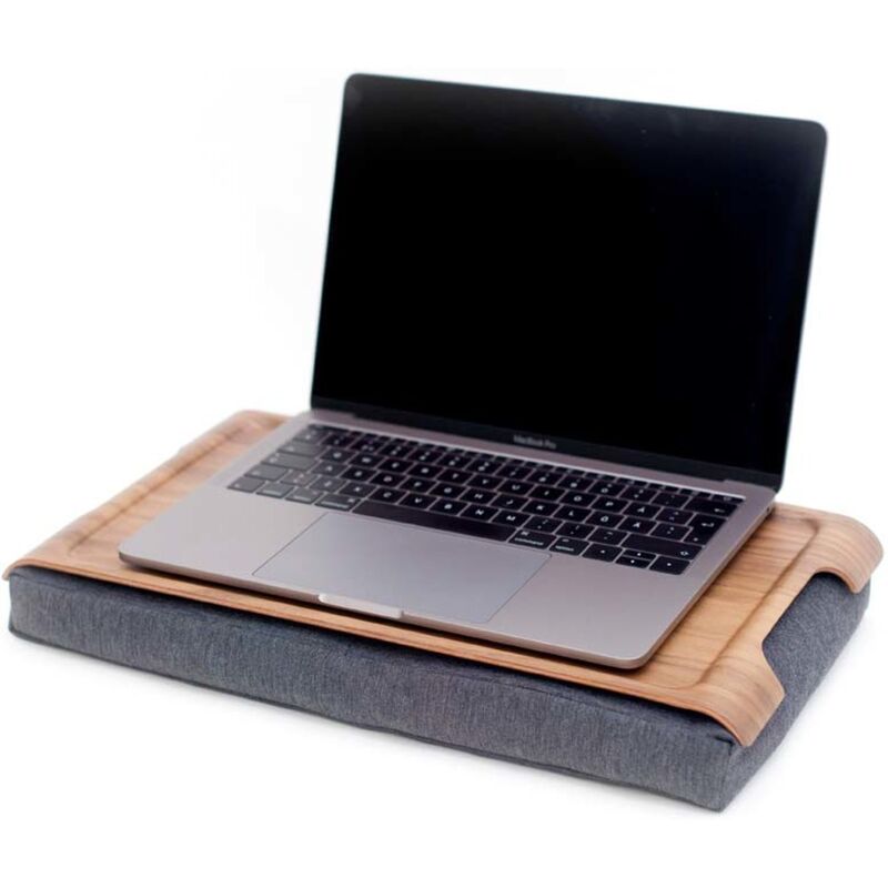 Mini Laptray -tarjotin, saksanpähkinä/harmaa