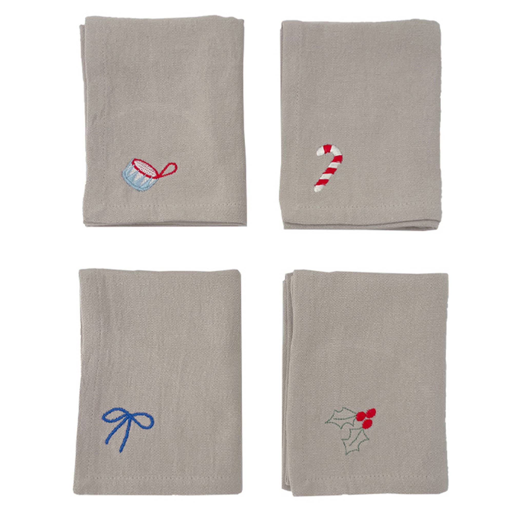 Produktfoto för OYOY LIVING - Christmas Napkin - Pack of 4 - Servetter av tyg - 306 Clay - L45 x W45 x H0,1 cm