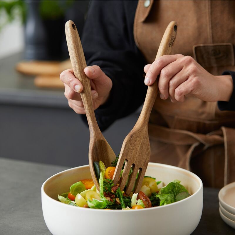 gaffel 30,5 cm, akaciaträ