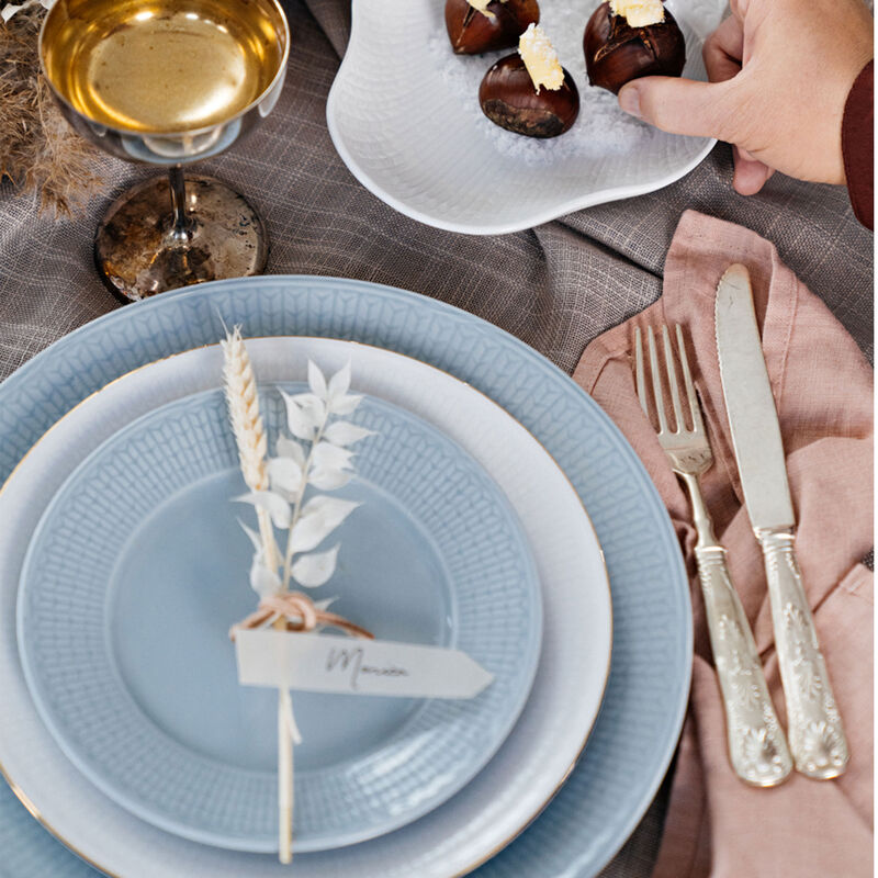 Swedish Grace Blå Tallerken 17 cm., porcelæn