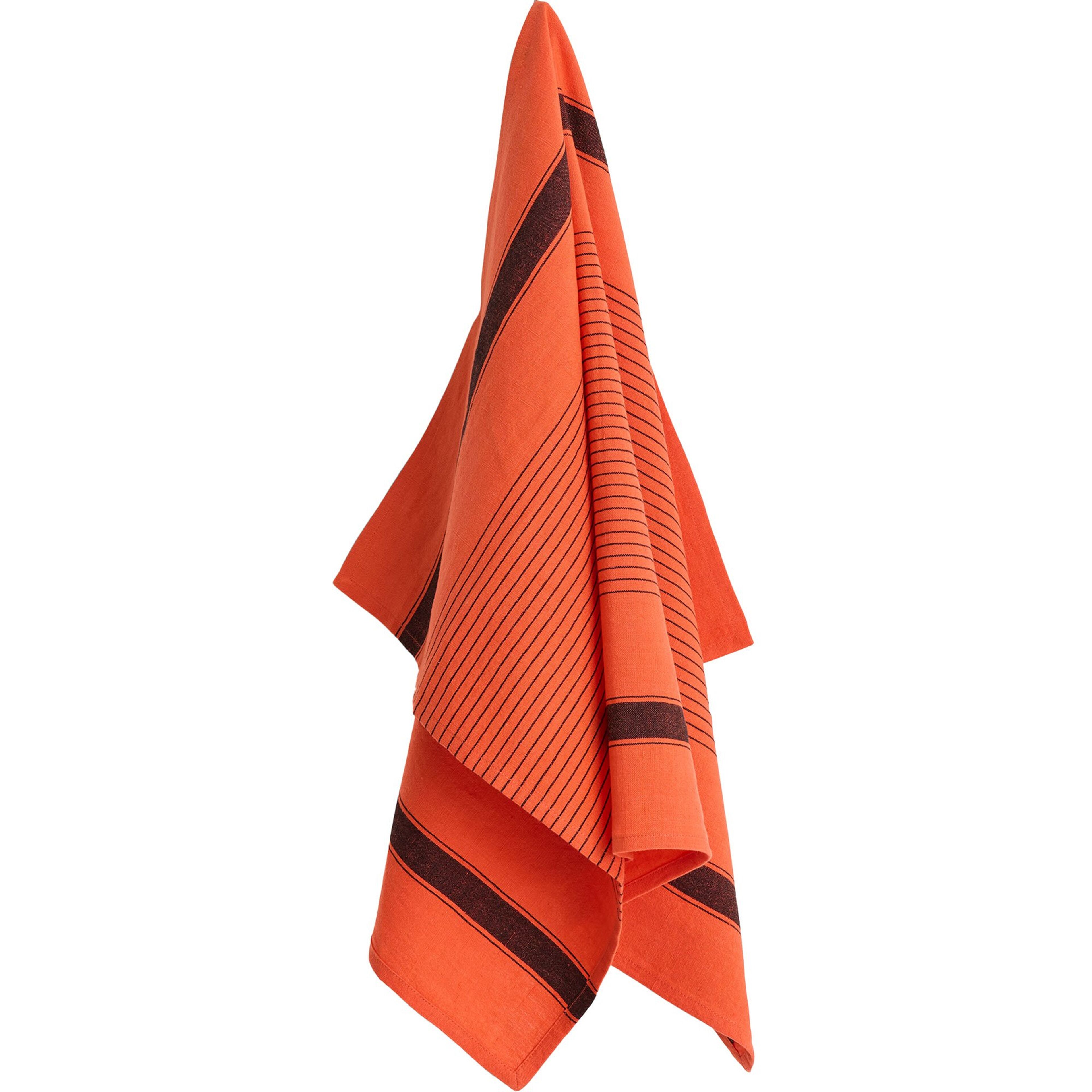 Linear kökshandduk, warm red