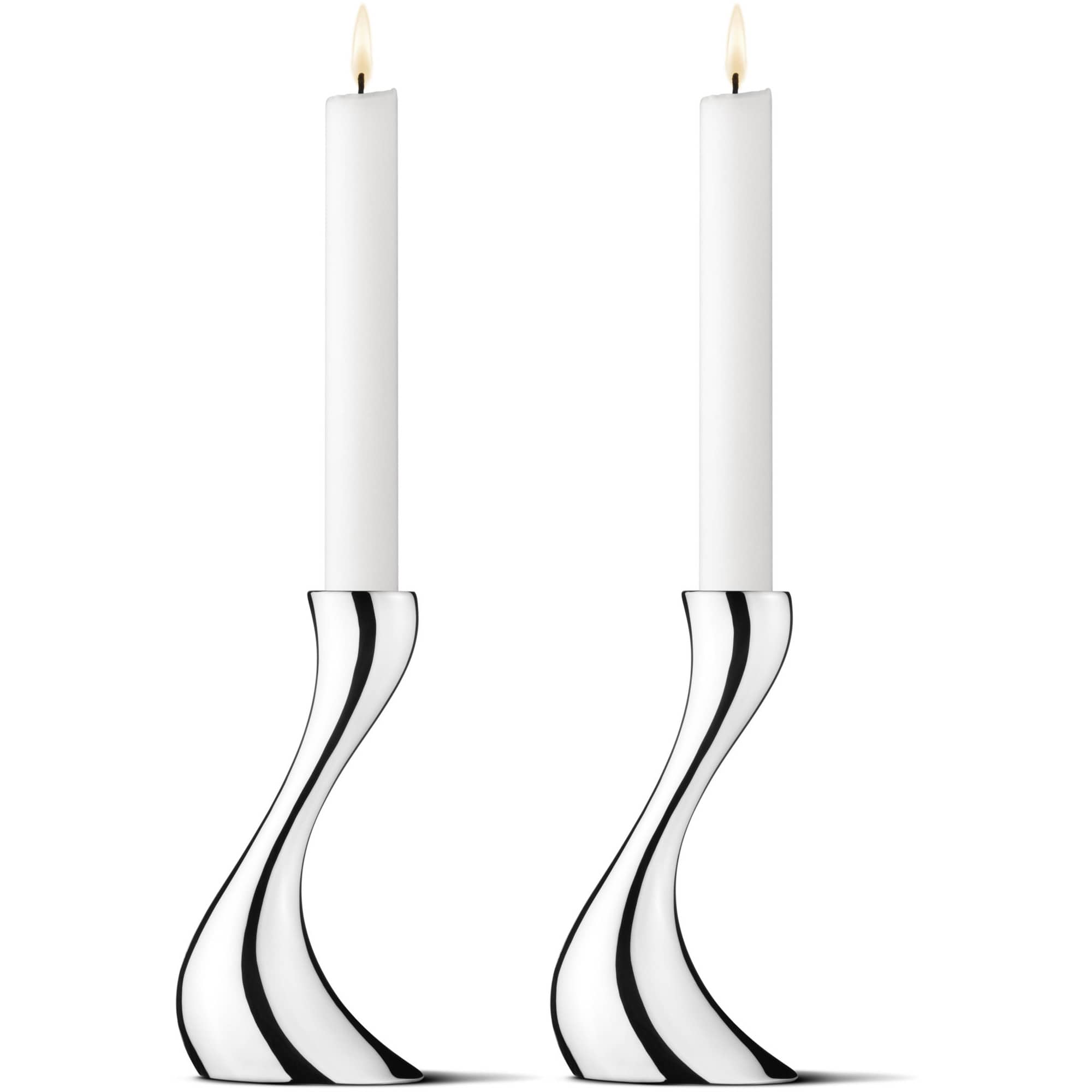 Produktfoto för Georg Jensen Cobra Ljusstake, Liten, 2 st.