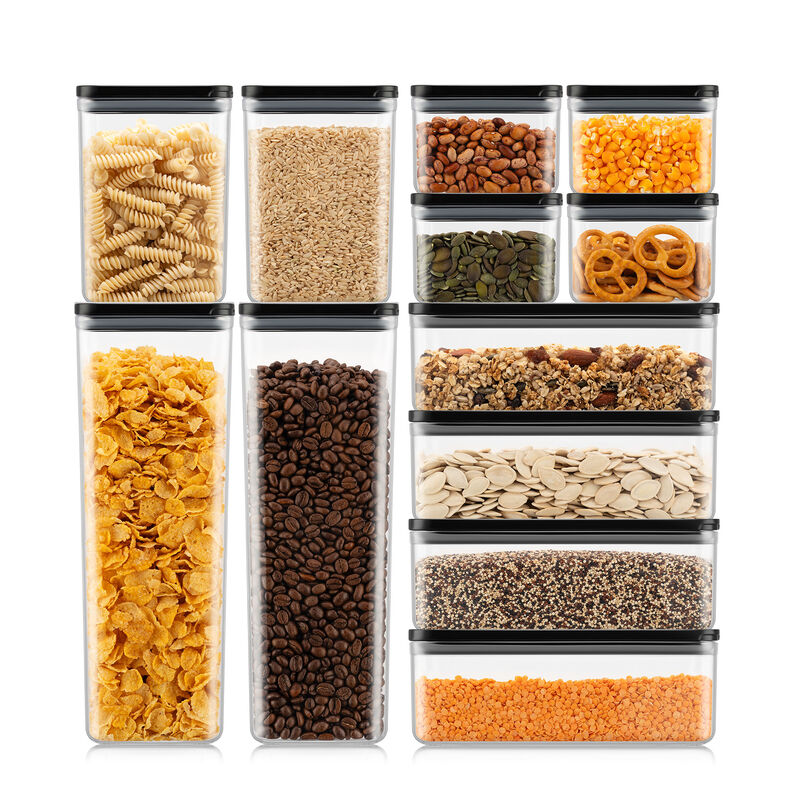 Canteen opbevaringsbeholdere 12 dele, sort