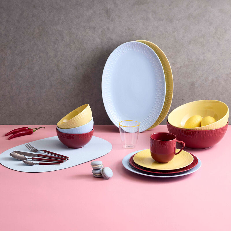 Confetti desserttallerken 21 cm, lemon