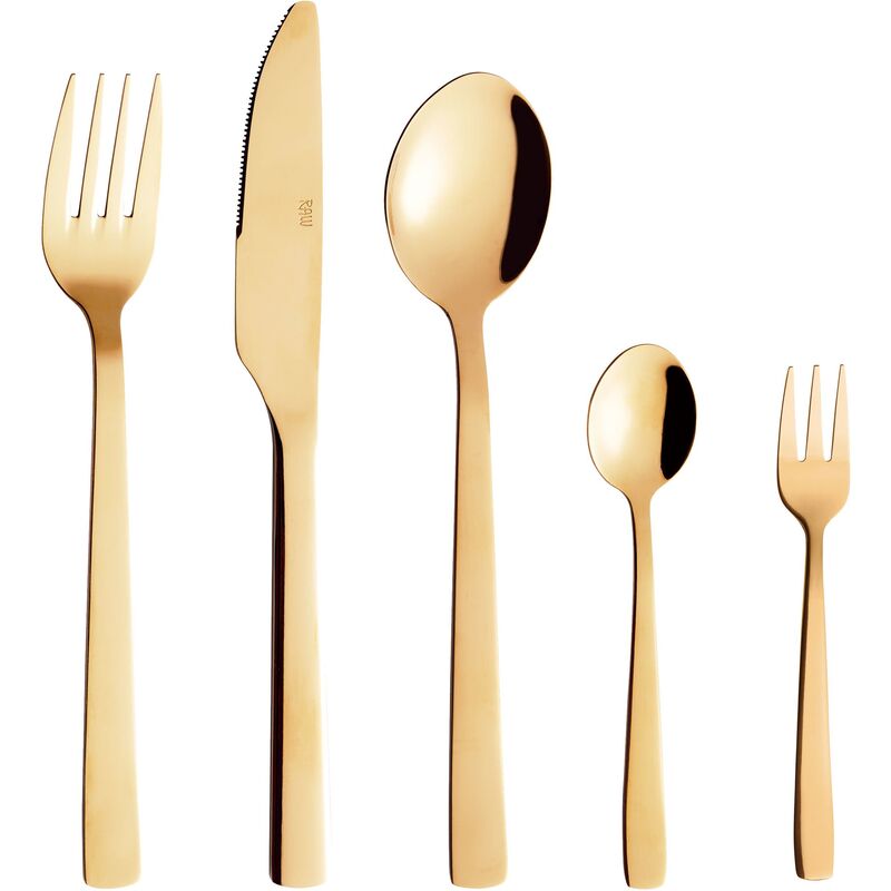Raw ruokailuvälinesarja 60 osaa, kulta