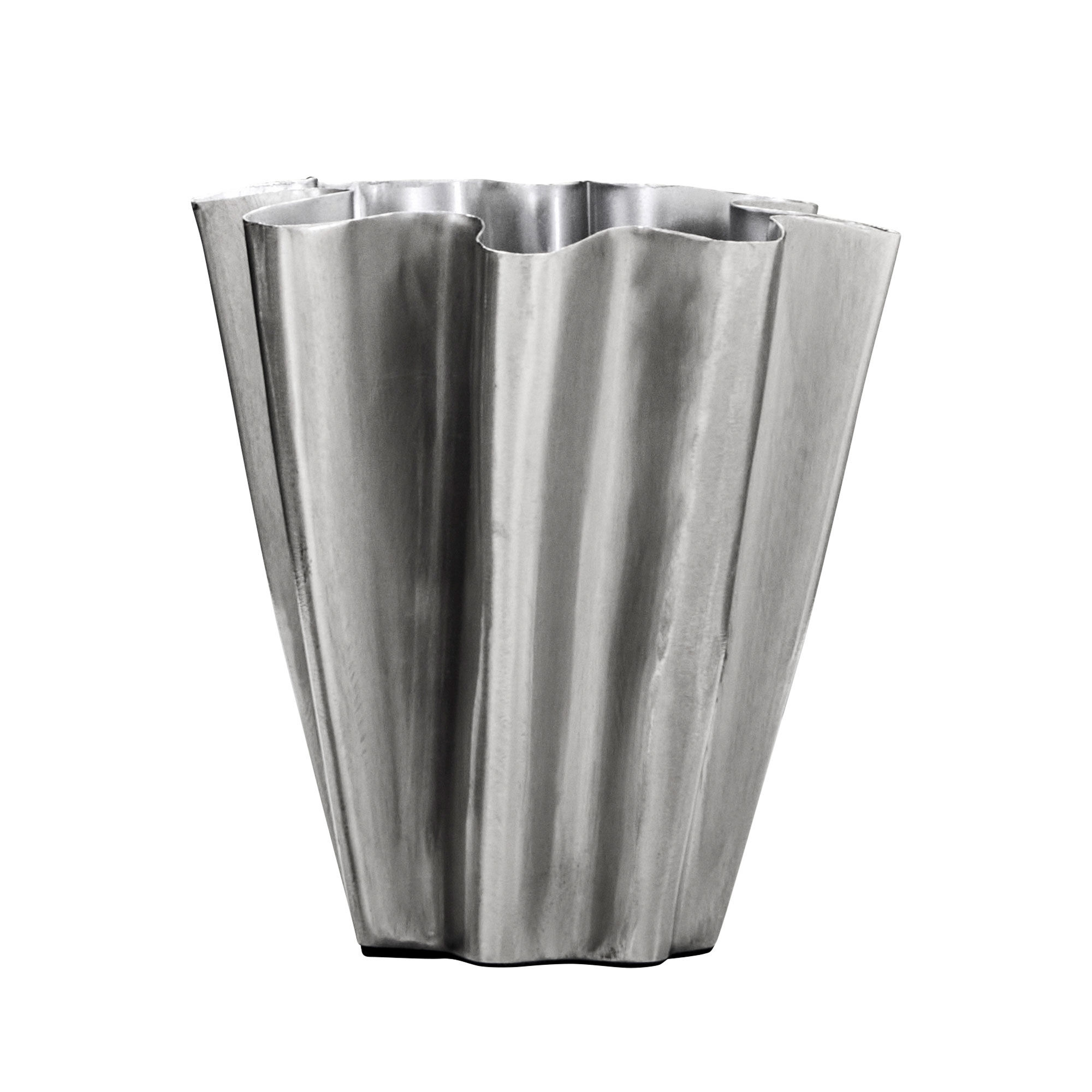 House Doctor Flood Vas låg, børstet sølv