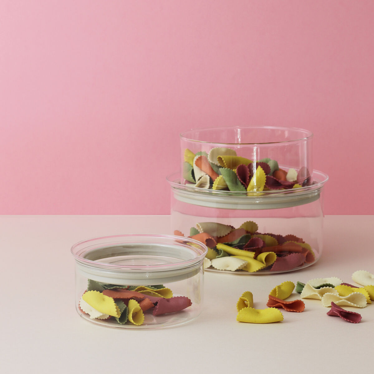 Store-It oppbevaringsglass 0,8 liter, lysegrå