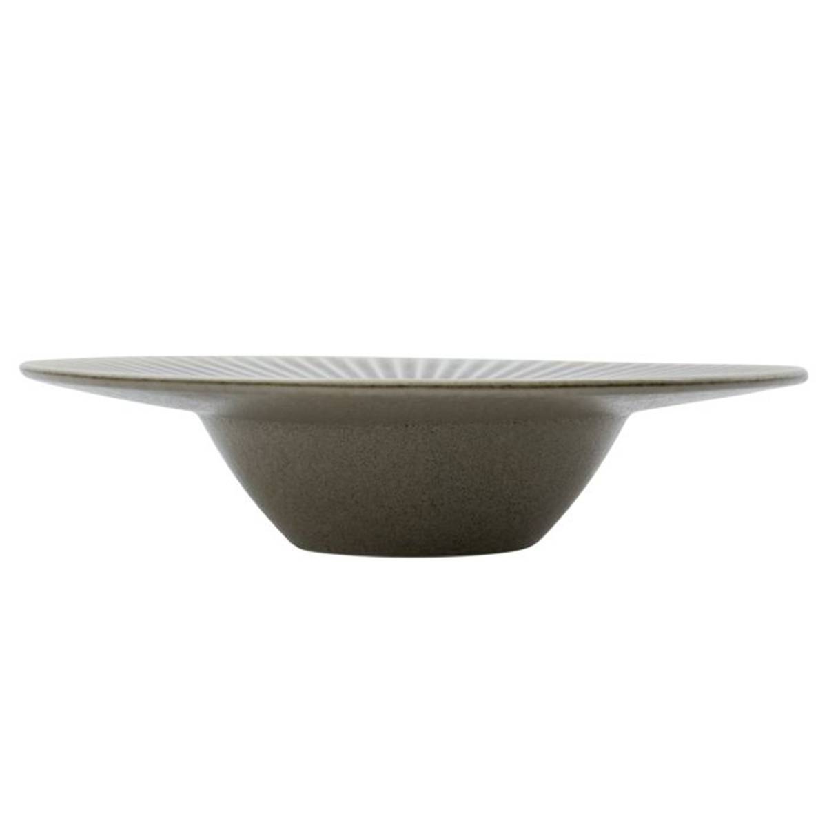 Pleat pastatallrik Ø26 cm, grå/brun