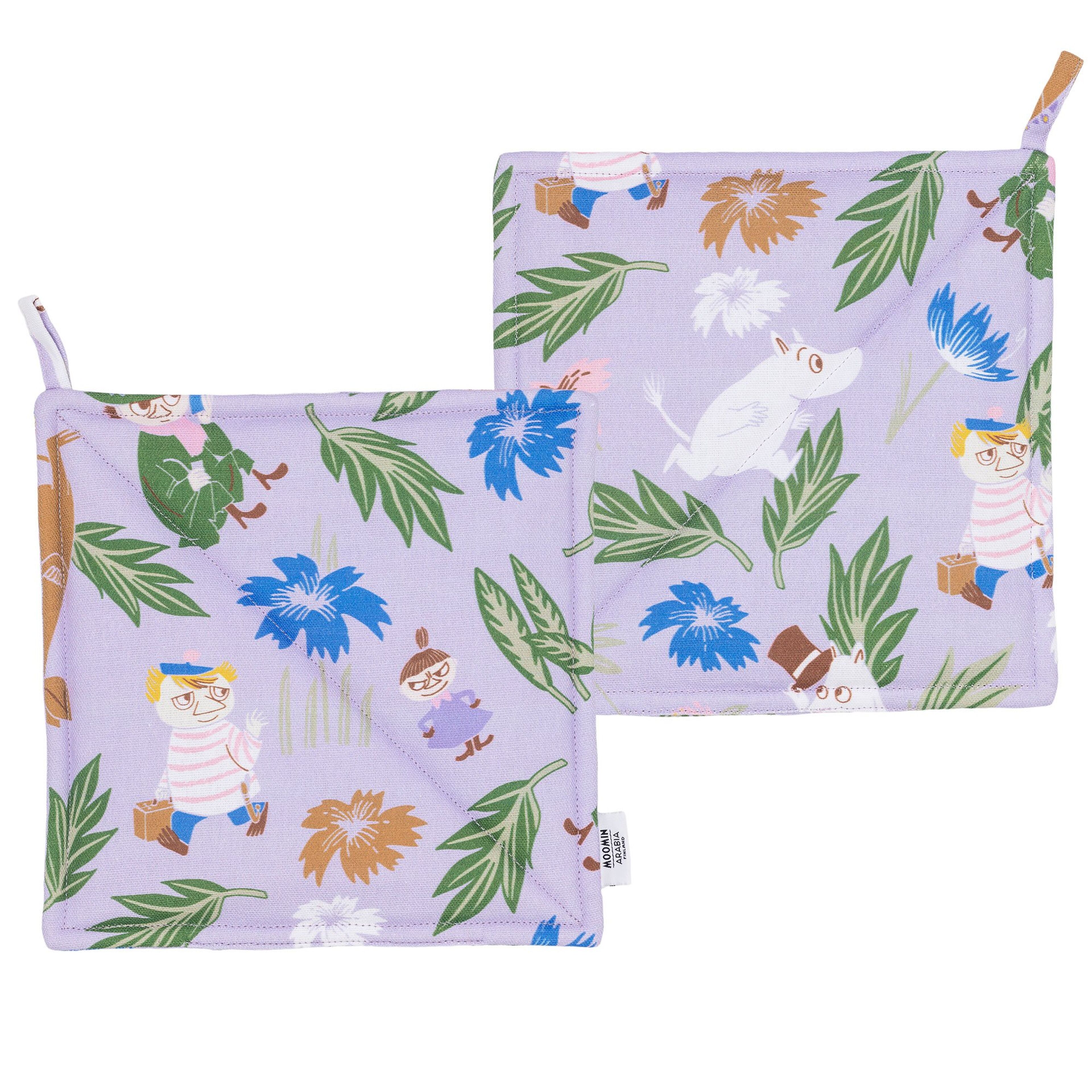 Mumin grytlappar 2-pack, lila