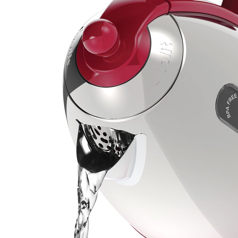 Jug elkedel 1,5 liter, rød/rustfrit stål