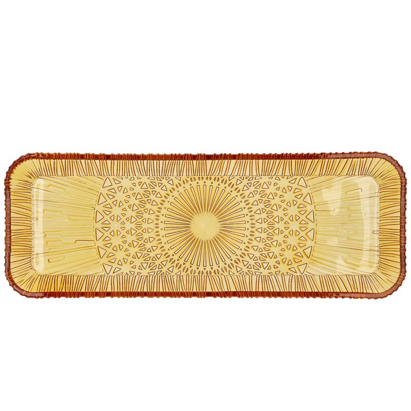 Kusintha serveringsfat 38 x 14 cm, bärnsten