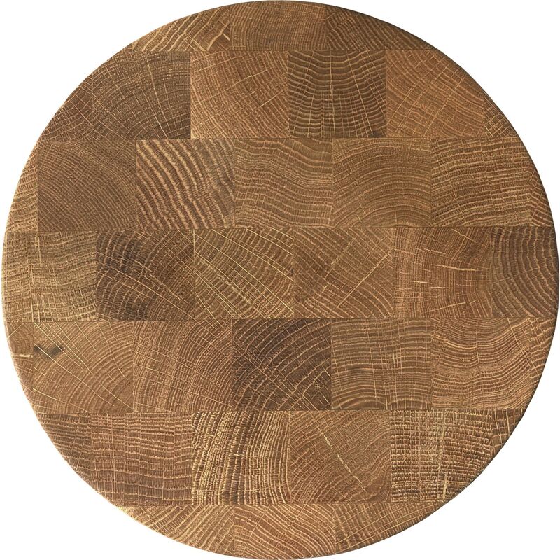 Rundt skærebræt 25 cm, naturolieret eg