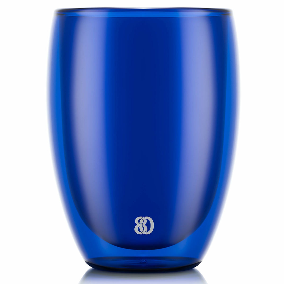 PAVINA dobbeltsidet glas 35 cl, blå, 2 stk.